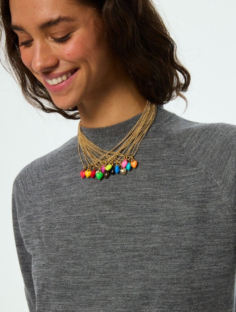 Roxanne Assoulin The Itsy Bitsy Puffy Heart Charm Necklace - Picture 3 of 3